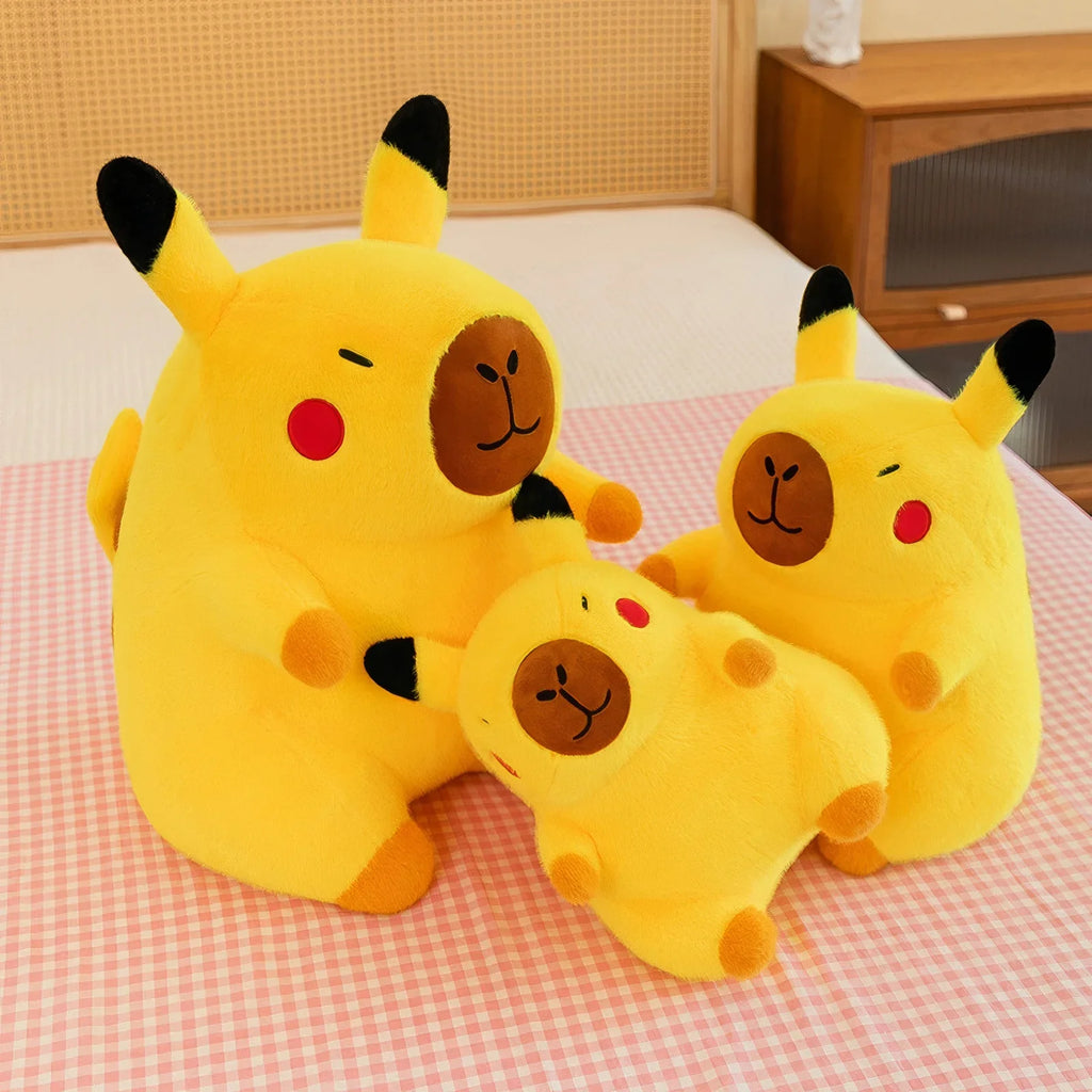 50cm Cute Lifelike Capybara Plush Toy Kawaii Transform Simulation Animal Soft Stuffed Doll Pillow Big Size Kids Birthday Gift