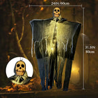 Glowing Skull Gauze Hanging Ghost Halloween Decoration