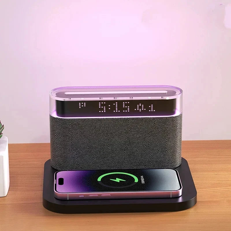 6-in-1 Bluetooth Alarm Clock & Wireless Charger