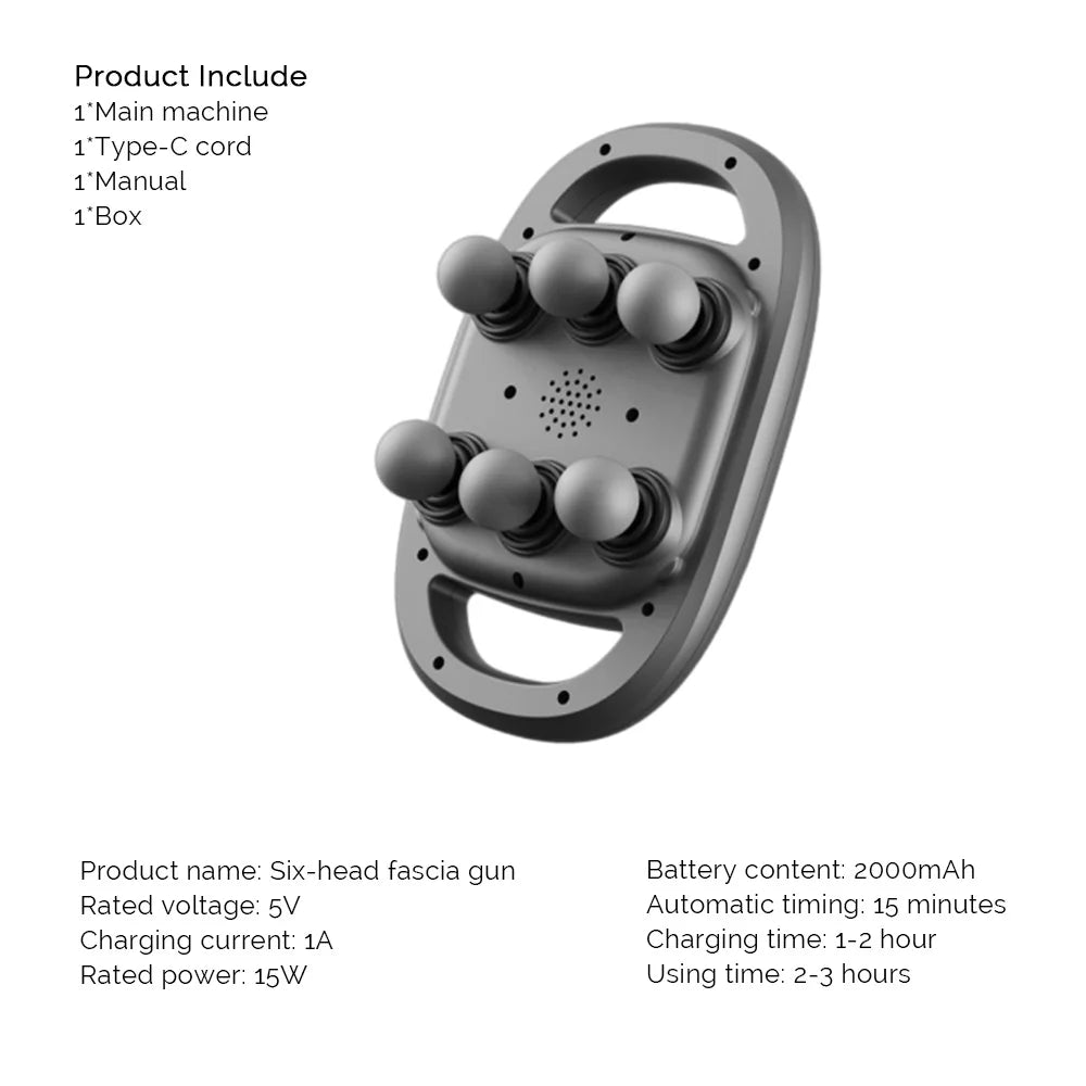 Fascial Massage Gun Electric Waist and Back Massager High-Frequency Vibration  Muscle Relaxation Electric Shoulder Massage Gun