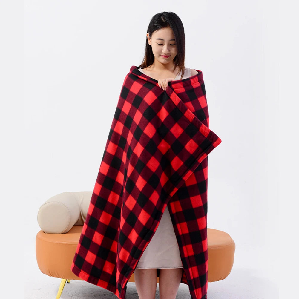 Electric Blanket Body Warmer Electric Heating Pad 12V Soft Heating Mat 9 Adjustable Temperature Electric Heat Blanket for Winter