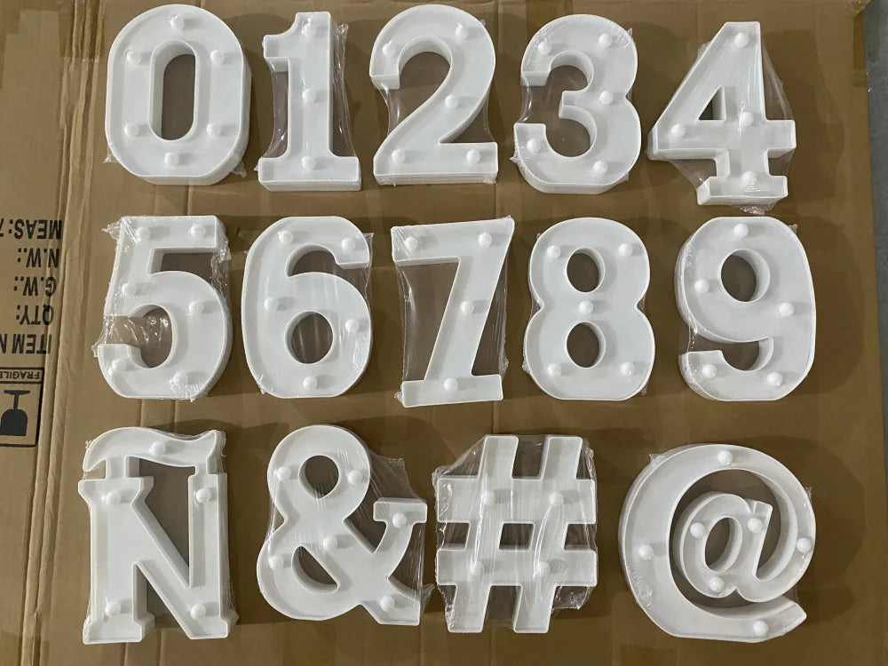 Number Letter Lamp Luminous Alphabet LED Lights Decororation Night Lights