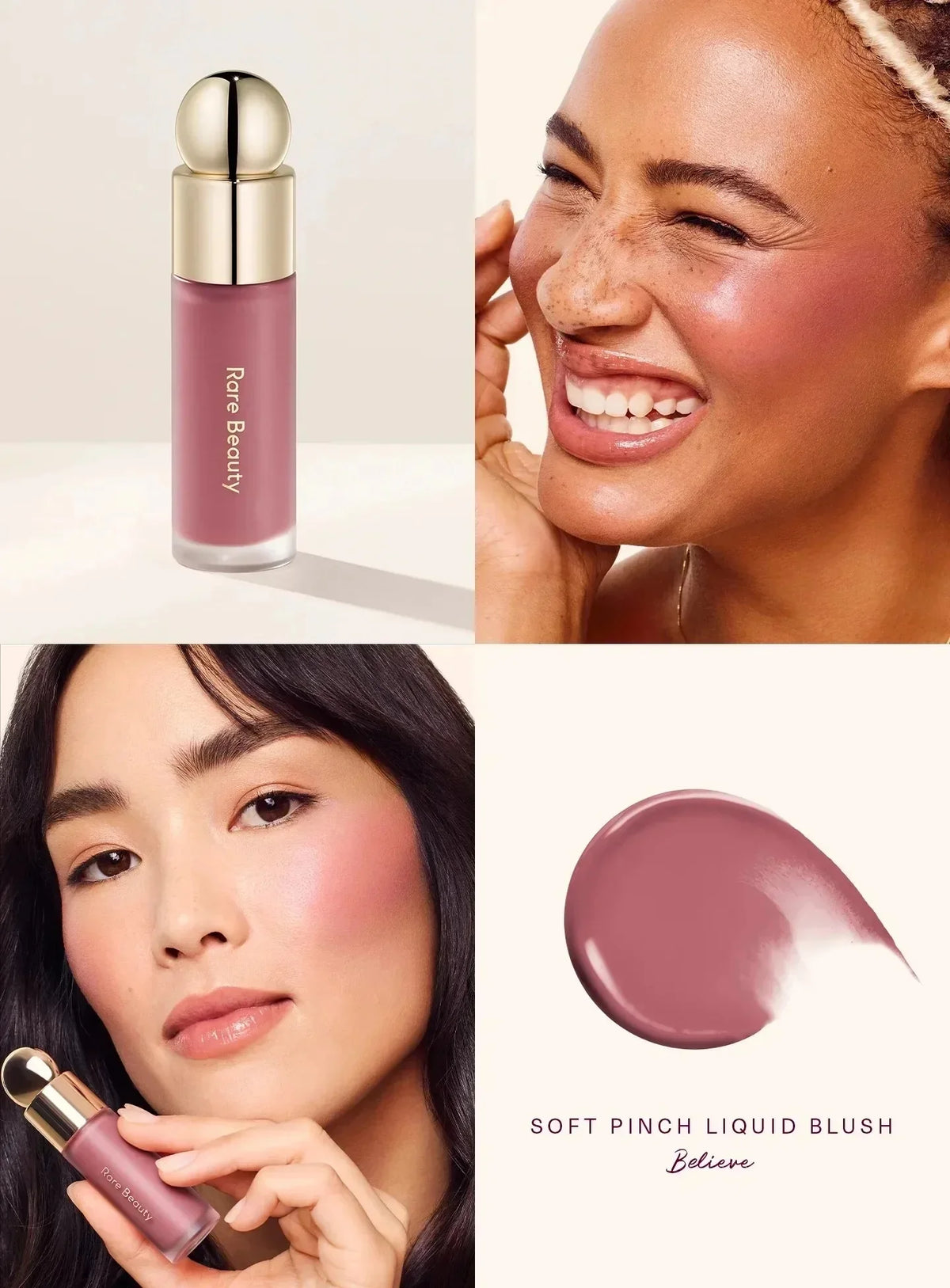 Hot Rare Beauty Happy Hope Joy Alive Love Lucky Liquid Blush Lip Gloss Highlighter Brightening Cushion Makeup With Box Gifts