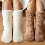 Thickened Winter Women Thermal Cashmere Socks Floor Socks Women's Carpet Home Plus Socks Velvet Sleep Socks Slippers Leg Cover