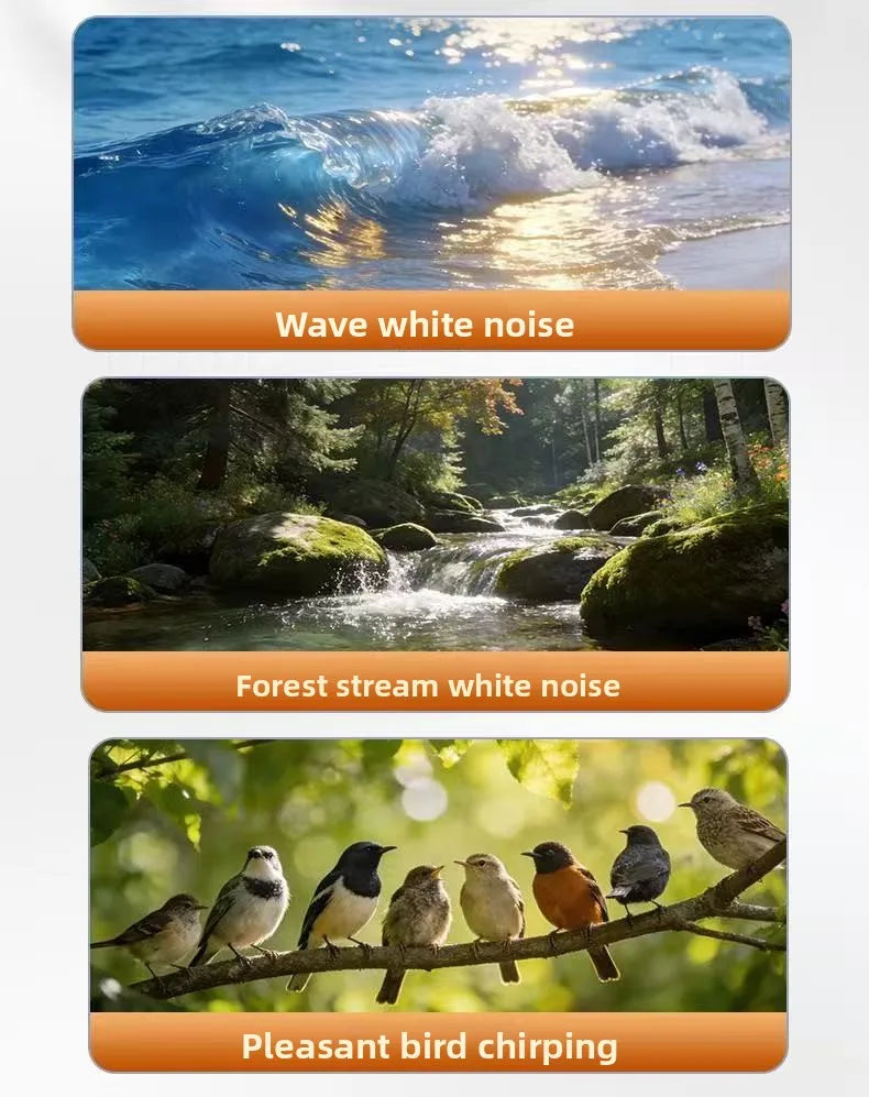 Mini Sleeping Bluetooth Speaker Nature Sound White Noise Soundbar Wireless MP3 Music Player Ultra Thin Timed Shutdown Audio Pla
