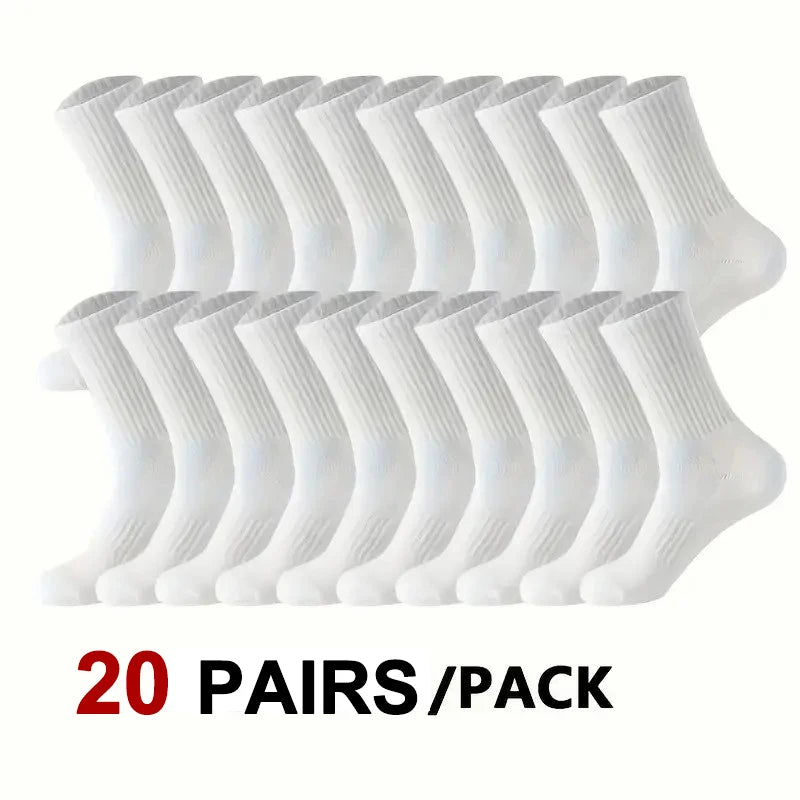 Plain Sports Socks — 5, 10 or 20 Pairs