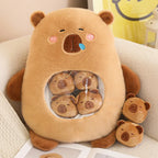 Six Balls Capybara Bag Cartoon Newt Animal Squishy Mini Dolls Plush Pillow Office Nap Food Snack Plushie Peluche Gift