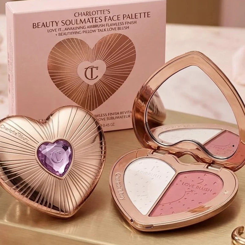 Makeup sets CT Lipstick Light Pink Medium Pink Plumps Gloss Lip Tint Heart-shaped Two-tone Blush Lip Liner Eyeshadow Palette