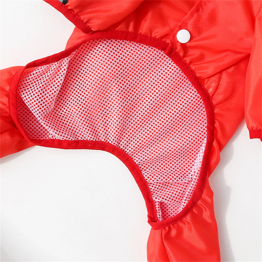 Reflective Hooded Waterproof Dog Raincoat