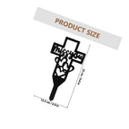 Metal Cross Yard Stake Iron Cemetery Memorial Decoration Grave Marker Garden Sign Remembrance Symbol for Loved Ones Cemetery