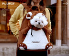 PUUROF Winter Cat Backpack, Pet Outdoor Backpack, Windproof and Warm Cat Front Bag, Outdoor Cycling Dog Bag, Dog Backpack