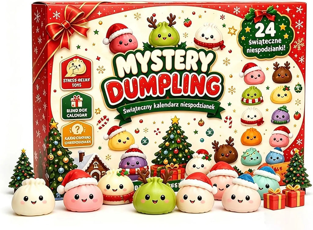 Christmas Squishy Advent Calendar 24 Day Countdown Surprise Box Dumpling Squishies Slow Rebound Squeeze Sensory Gift Decor