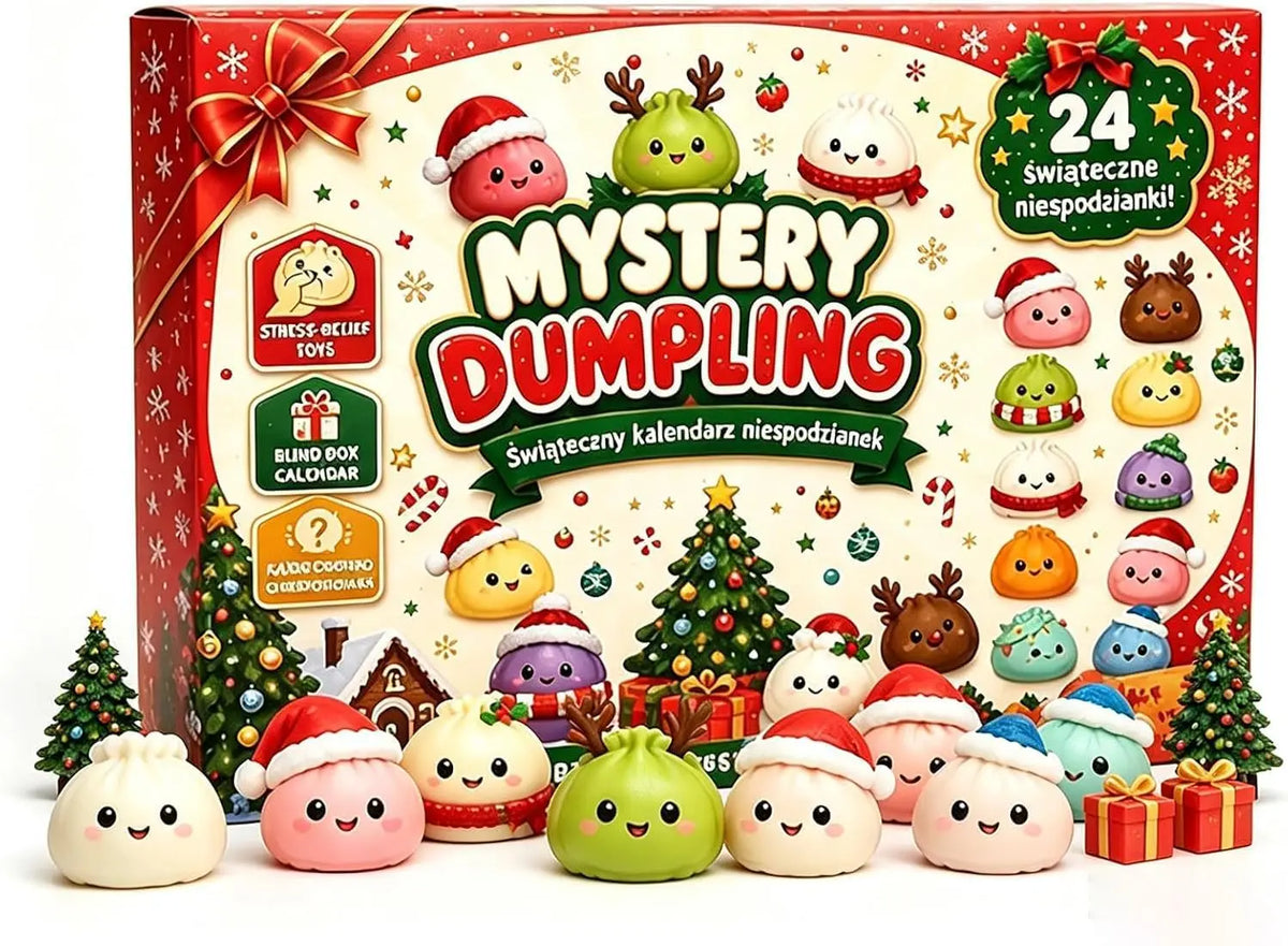 Christmas Squishy Advent Calendar 24 Day Countdown Surprise Box Dumpling Squishies Slow Rebound Squeeze Sensory Gift Decor