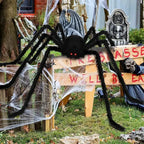 Giant Plush Halloween Spider Decoration – 30–200cm