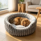 Home Plush Winter Cat Nest Dog Nest Warm Detachable and Washable Round Cat Nest Pet Bed Seasonal Universal Decoration
