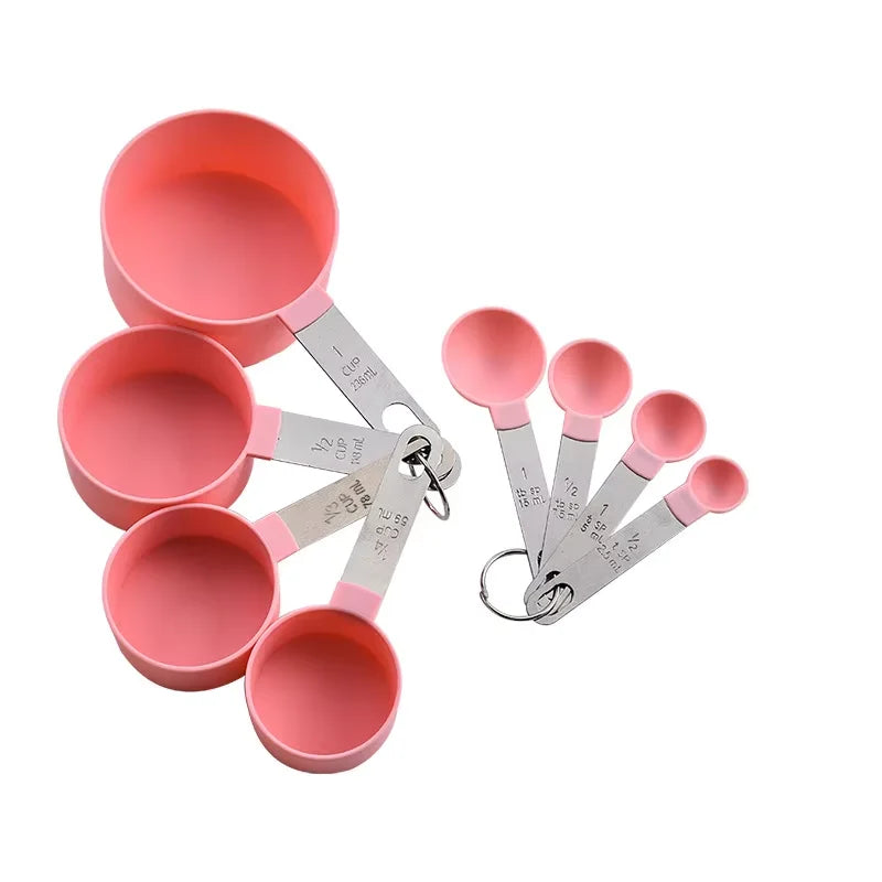 8pcs Measuring Cups Spoons Set Stackable Nesting Measure Cups