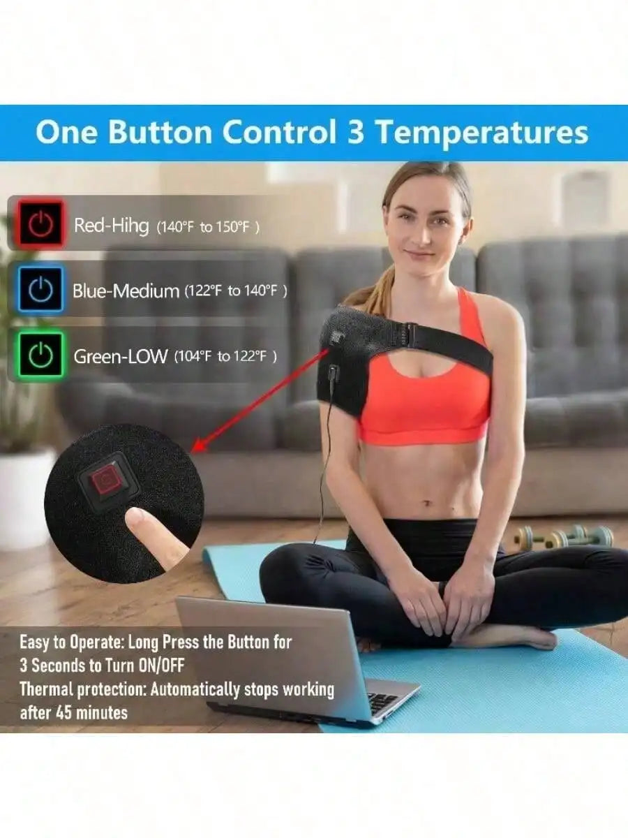 2026Heated Shoulder Heating Pad Bracket Vibrating Knee Heating Pad,Elbows, And Shoulders Warm And Relieving Exercise, Fitness