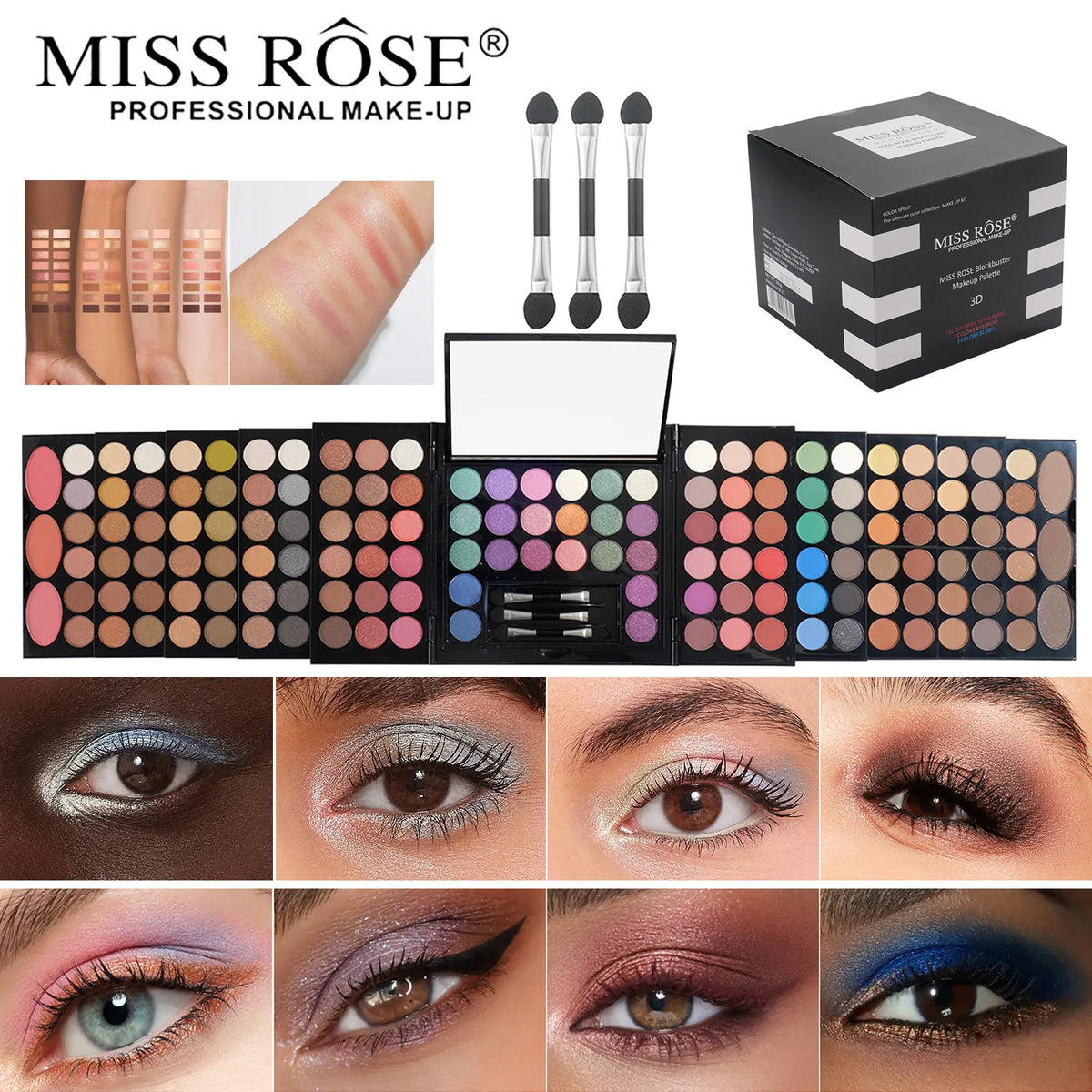 MISS ROSE Makeup Palette Box with Mirror