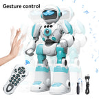 Kids Smart Voice Interaction Robot Blue Plastic Intelligent Robot
