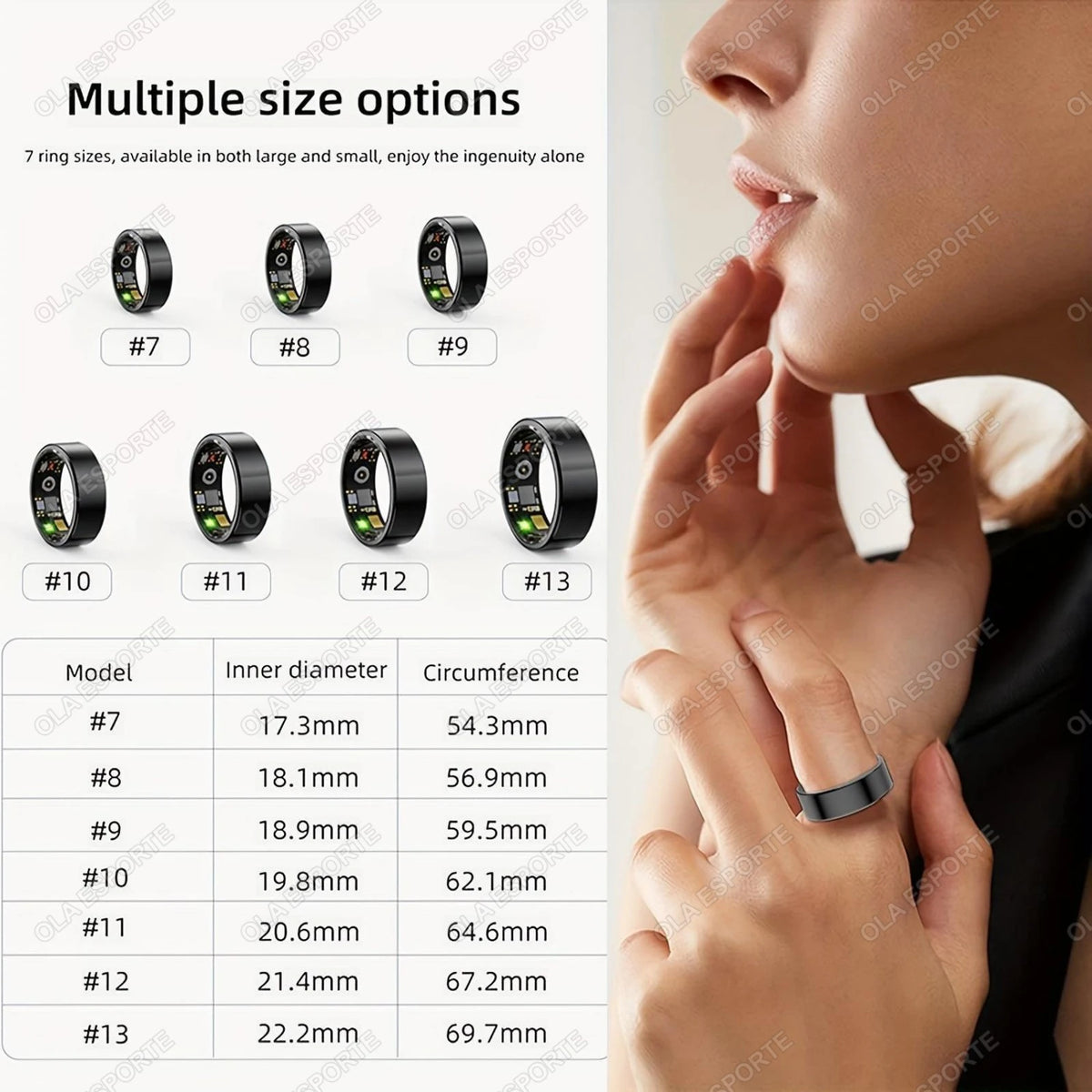 2026 Smart Ring Blood Pressure Heart Rate Sleep Monitoring
