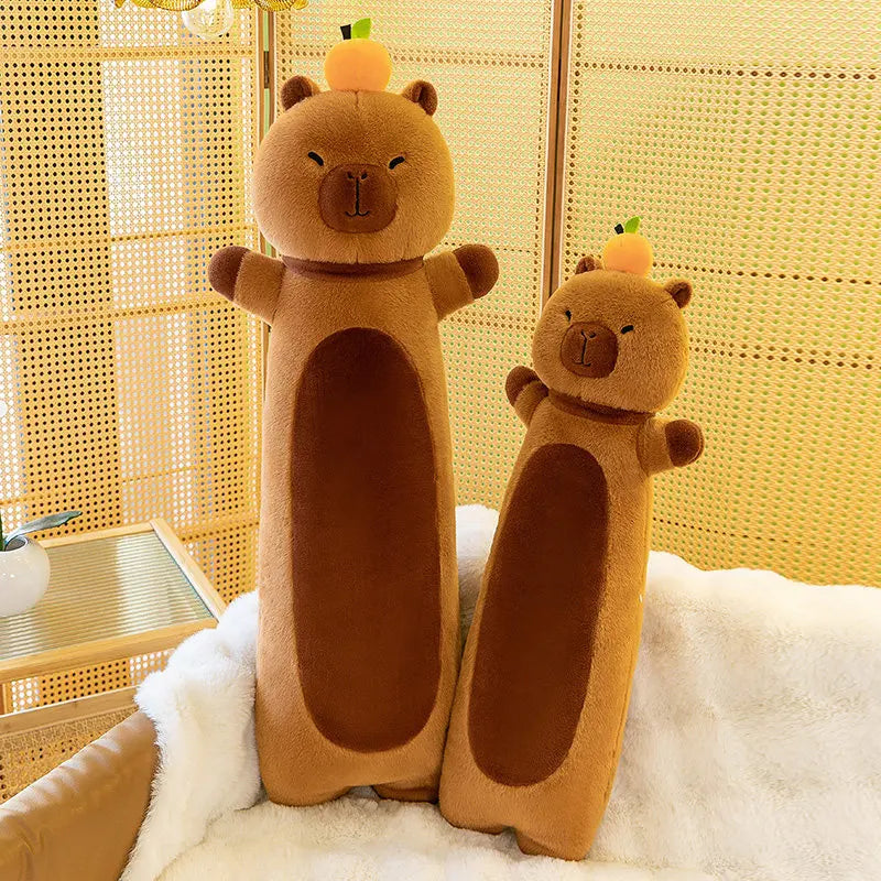 50-110cm Kawaii Giant Long Capybara Plush Pillow Soft Stuffed Animals Cartoon Toys Babys Accompany Sleeping Doll for Girls Gifts