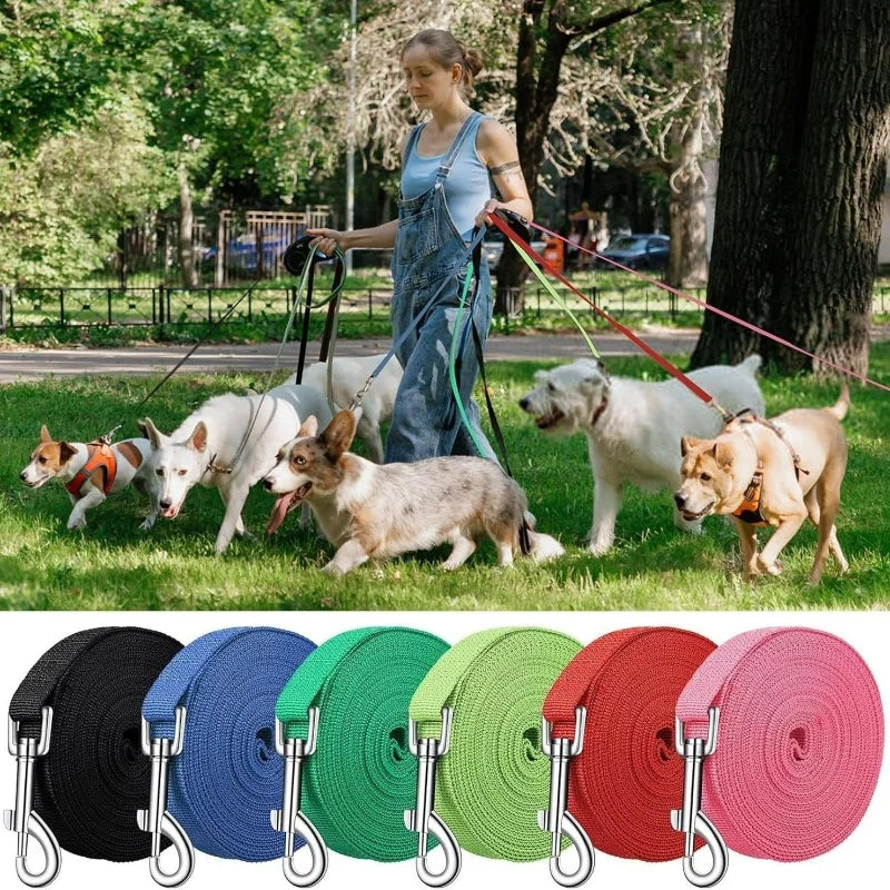 Long Nylon Dog Training Lead – 1.2m to 30m