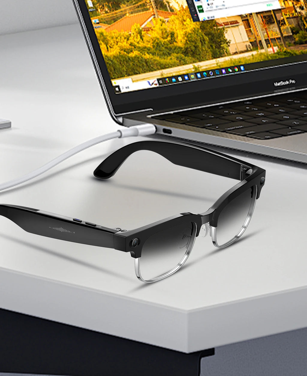 2026New 800W Pixel Camera Smart Glasses Men Video Recording AI Photo Recognition Bluetooth Call Voice Translation Sunglasses Man