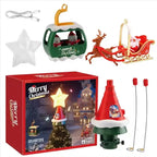 Rotating Santa Sleigh Christmas Tree Topper with Music & Lights