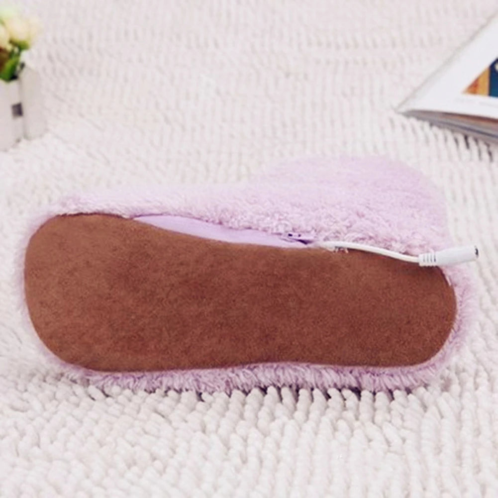 USB Electric Heating Shoes Men Women Winter Warm Snow Boots Electric Slippers Comfortable Plush Shoes Foot Warmer House Shoes