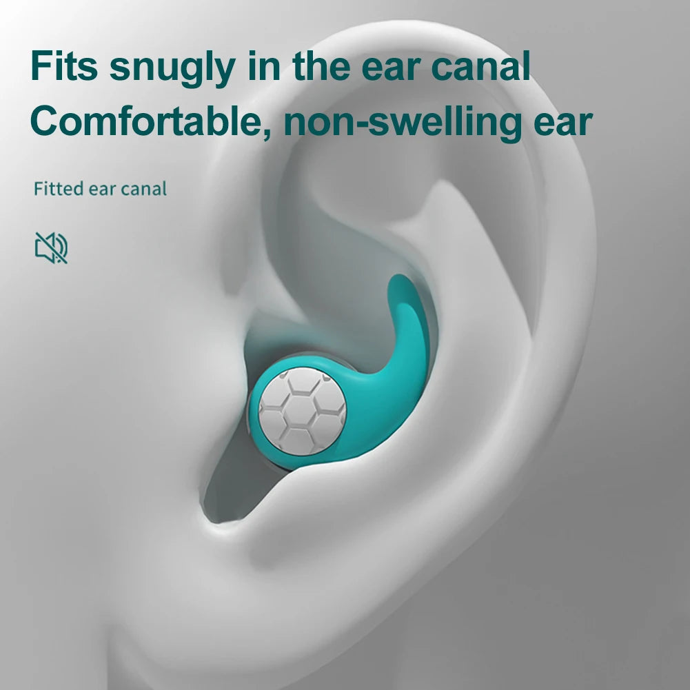 Silicone Noise Cancelling Earplugs Noise Filter Sleep Swimming Waterproof