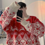 Men's Colour Block Hooded Christmas Jumper