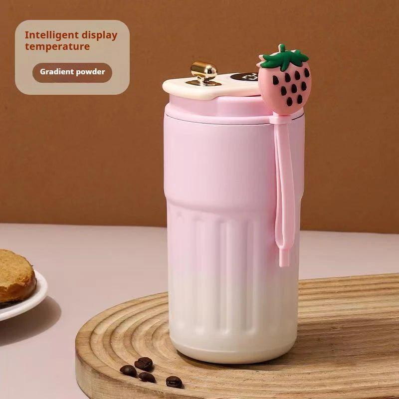 Stainless Steel Thermo Bottle with LED Display — 450ml