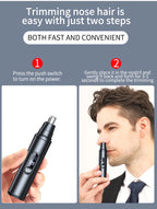 Mini Pocket Nose Hair Trimmer Painless Clipper Nose Ears Hair Eyebrow Waterproof Portable Trimmer For Men Women