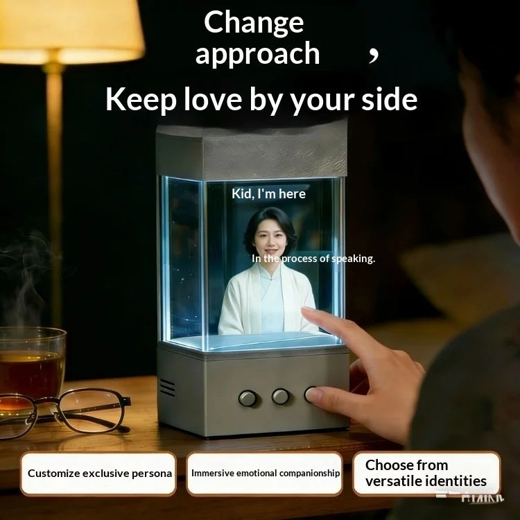XIAOZHI AI Holographic Projection Companion Device 3D Stereo Bionic Interactive Smart Robot Voice Control Emotional Chat Gift