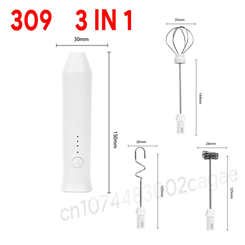 Rechargeable Milk Frother & Egg Whisk — 3 Speeds