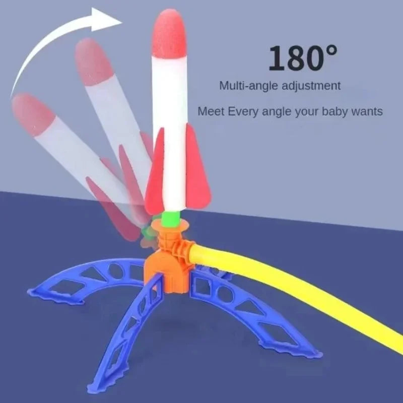Kids Outdoor Rocket Foot Pump Outdoor Air Pressing Soaring Rocket  Toy Gifts