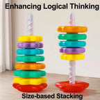 Baby Rotating Rainbow Stacking Tower
