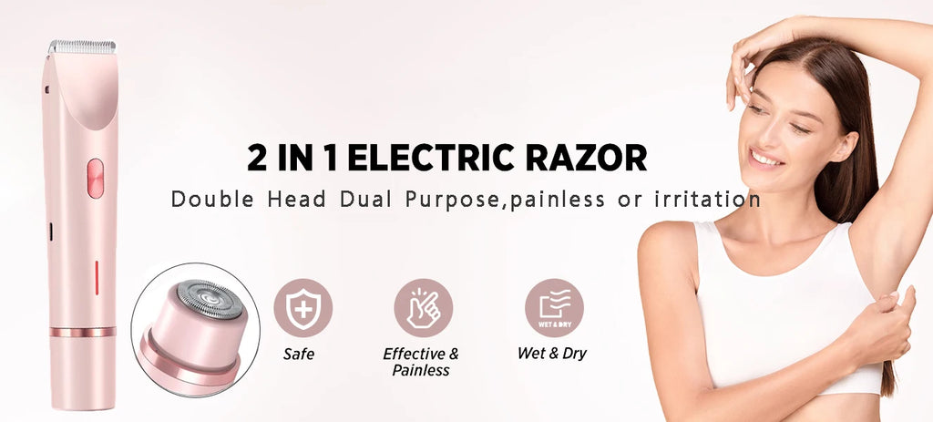 Rechargeable Women's Electric Shaver & Body Trimmer