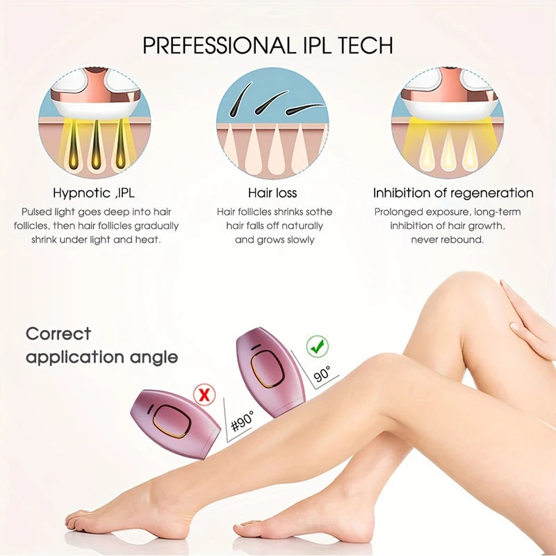 Professional Permanent Laser Depilator IPL Hair Removal Handset Home Use For Women and Men
