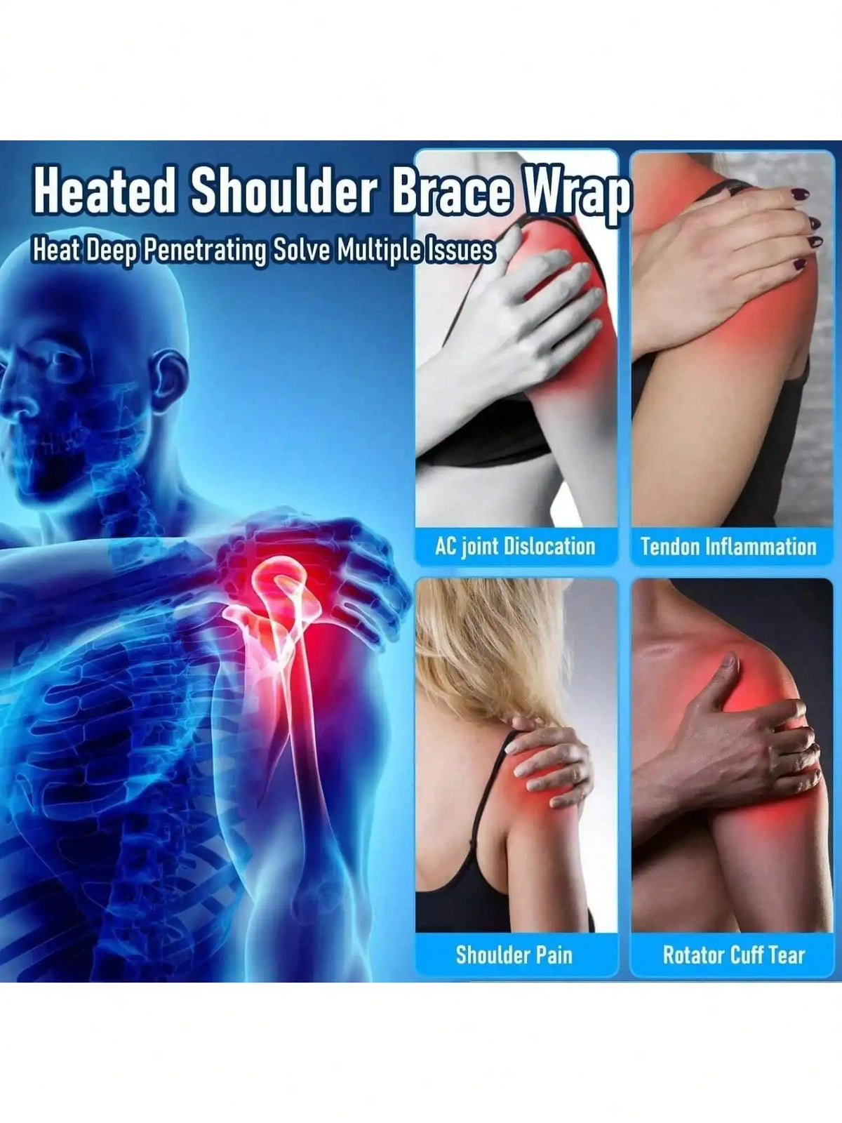 2026Heated Shoulder Heating Pad Bracket Vibrating Knee Heating Pad,Elbows, And Shoulders Warm And Relieving Exercise, Fitness
