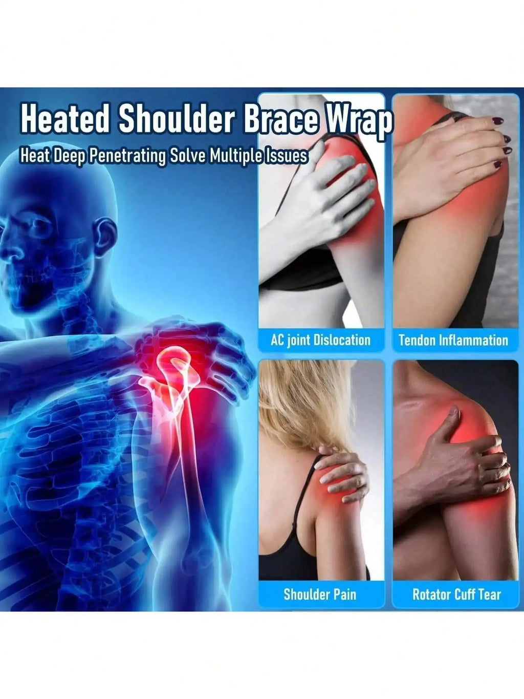 2026Heated Shoulder Heating Pad Bracket Vibrating Knee Heating Pad,Elbows, And Shoulders Warm And Relieving Exercise, Fitness
