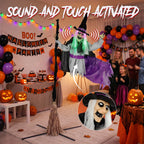 HOMCOM Life-Size Animated Halloween Witch – 200cm