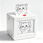 AI Voice Smart Thermal Printer! 58mm Mini Portable Bluetooth Photo Sticker Picture Print Device Fun Print with White Color Paper