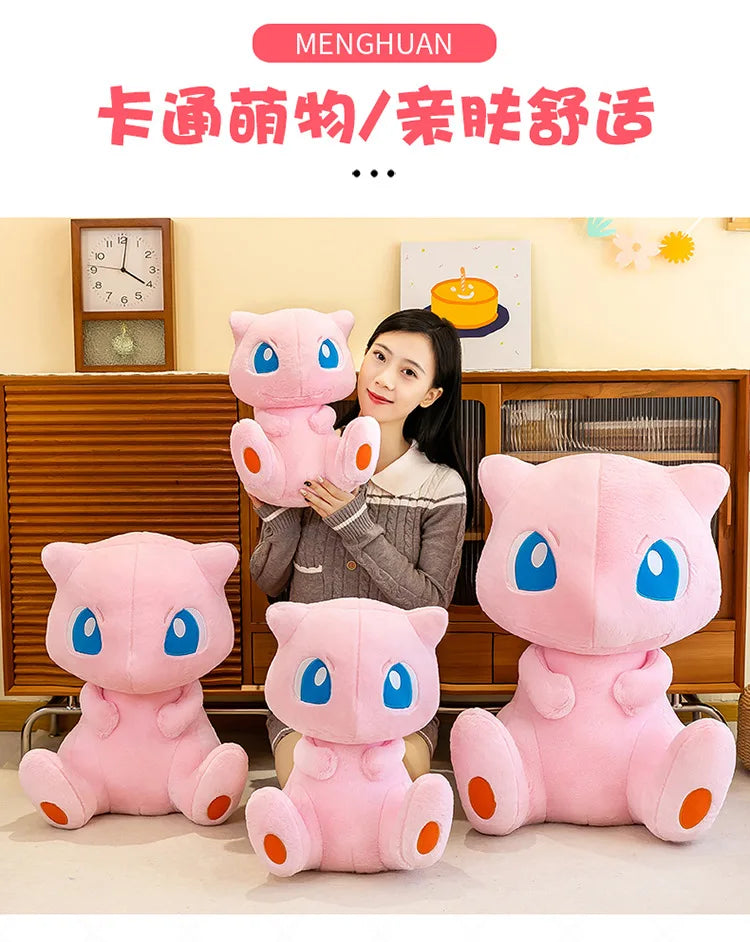 35/45CM New Pokemon Mew Plush Cute Huge Toys Pink Mew Anime Doll Cute Stuffed Plushie Gift For Children Birthday Kids