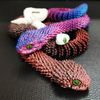 2026 New 3D Printed Snake Realistic Snake Statue Movable Joint Fidget Toys Simulation Snake Year Desk Ornament Animal Model Gift