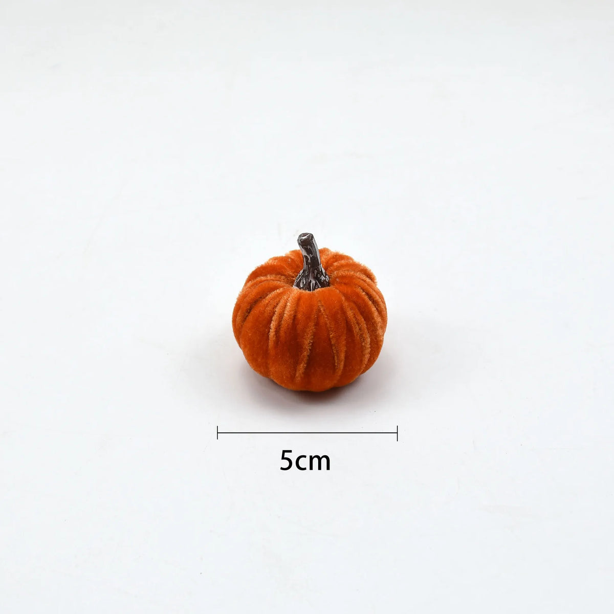 10pcs Velvet Artificial Pumpkin Decoration Desktop Pumpkin Halloween Decoration