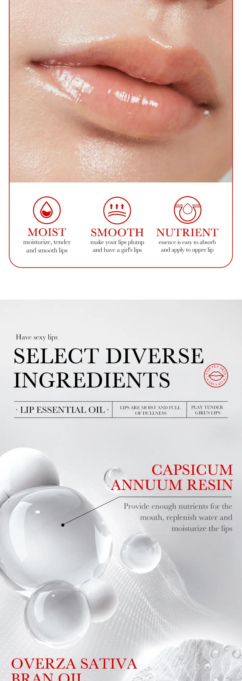 Lip Booster Plumping Serum Oil Hyaluronic Acid Moisturising  Stimulant Free Brightening Lightening Lines
