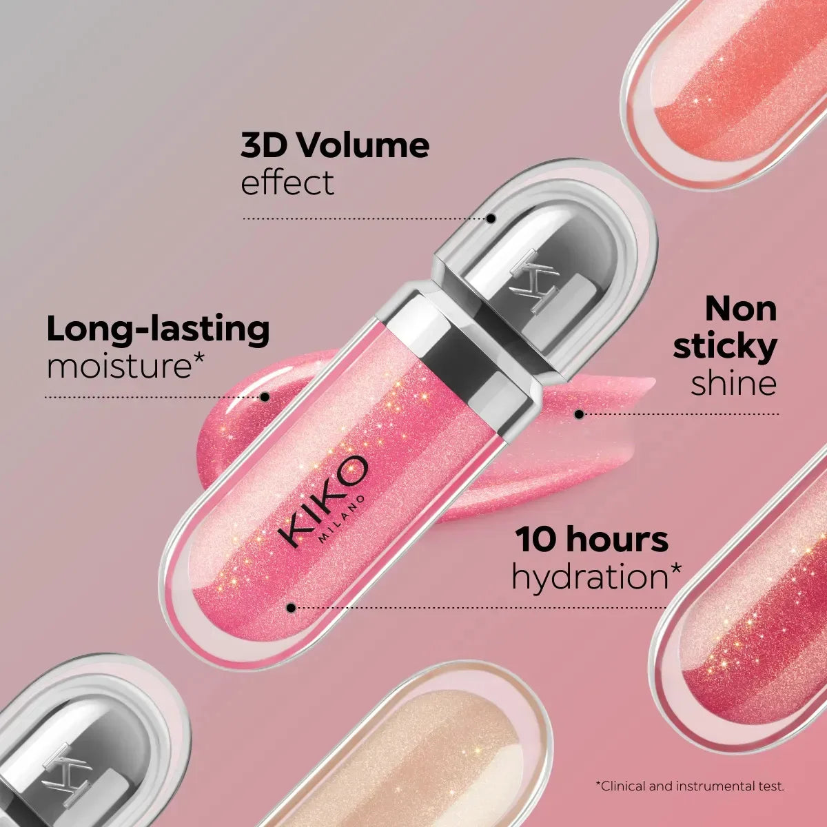 Kiko 3D Mirror Lip Glaze – Waterproof & Long-Lasting