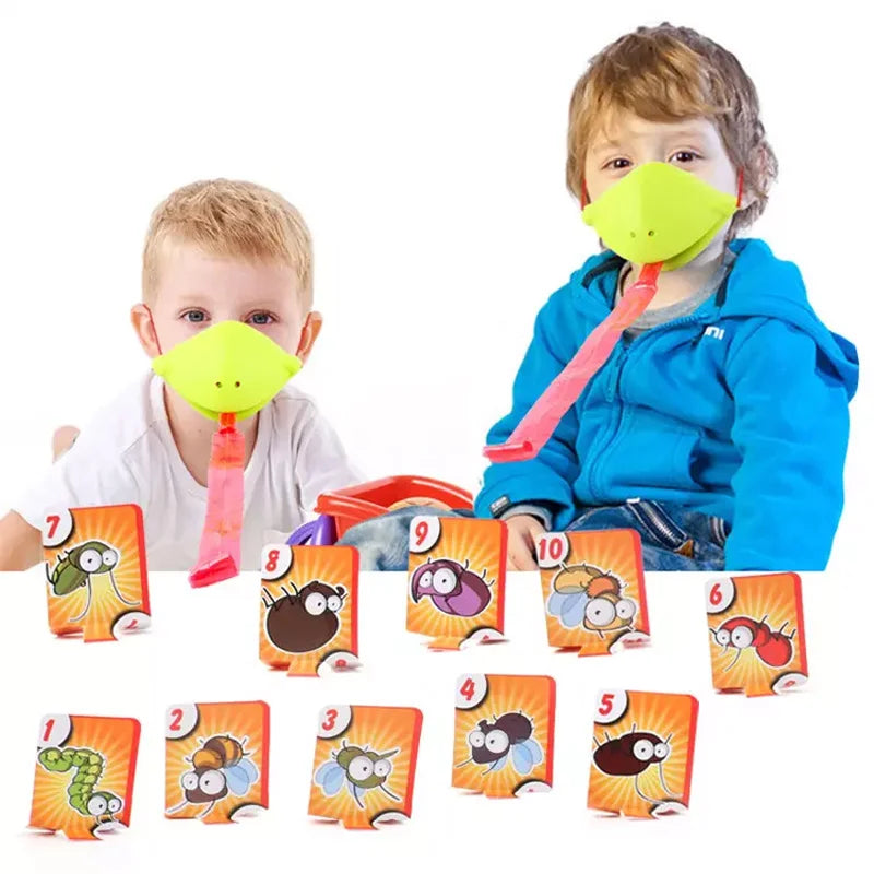 Frog Lizard Mask Wagging Tongue Lick Cards Board Games for Children Toys