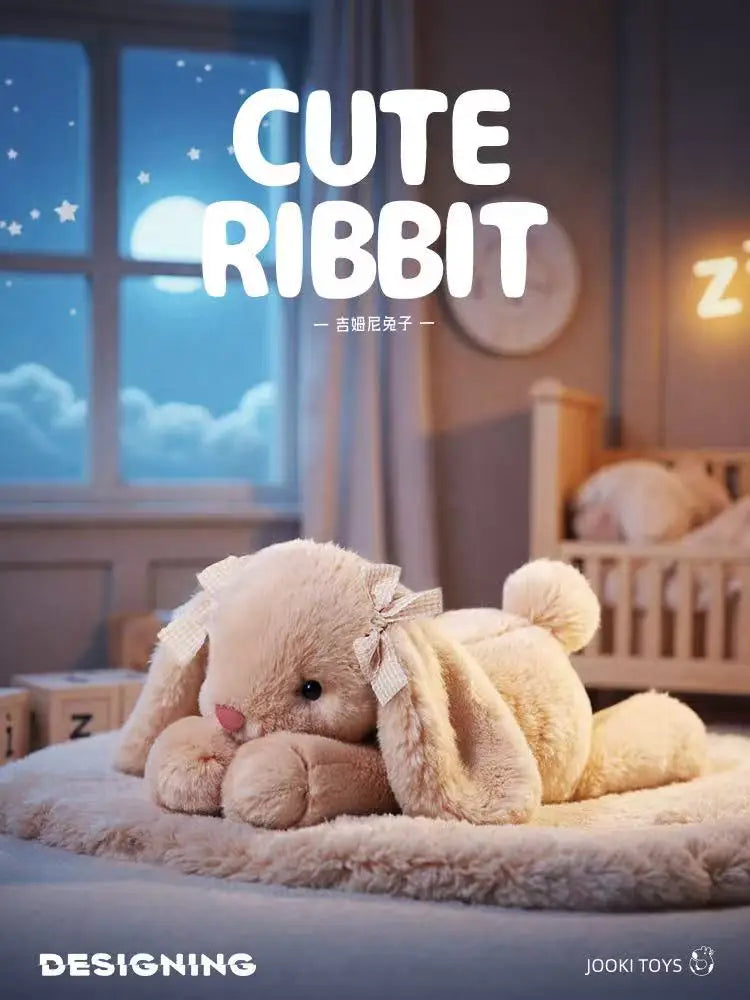 35cm New Simulated Shy Rabbit Doll Stuffed Plush Toy Cartoon Anime Cute Pillow Children's Birthday Gift Fun Doll